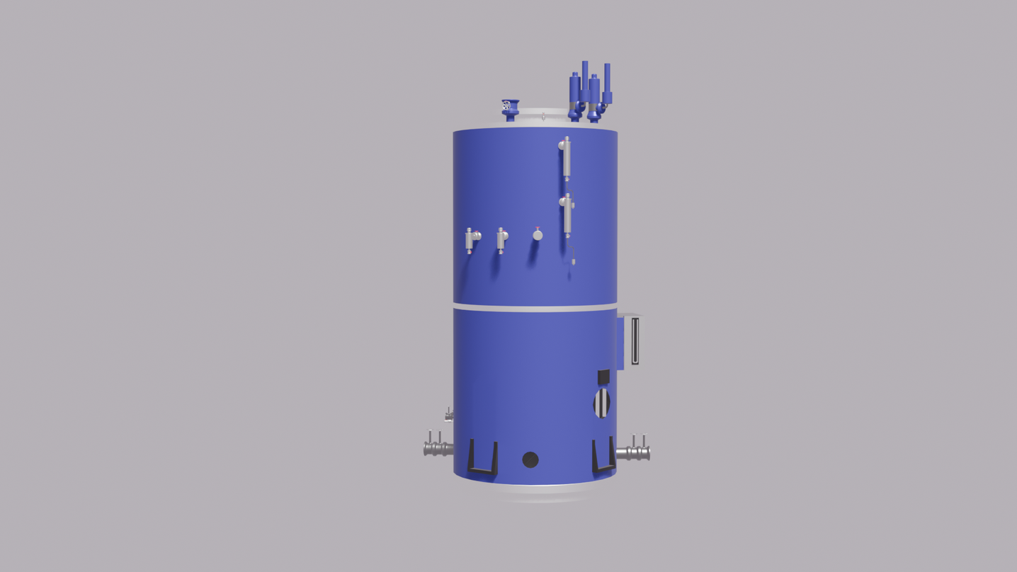 Exhaust gas economizer modelled in 3D