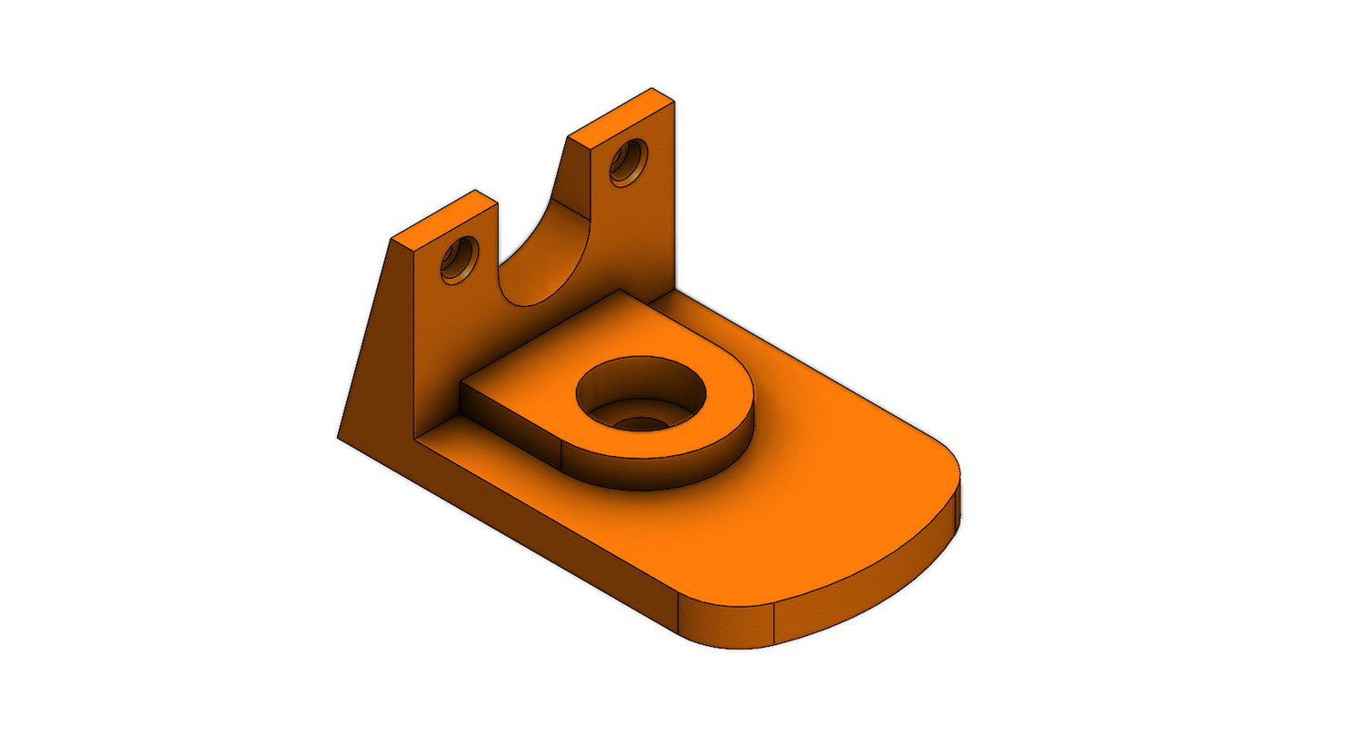 Mechanical bracket modelled in SolidWorks