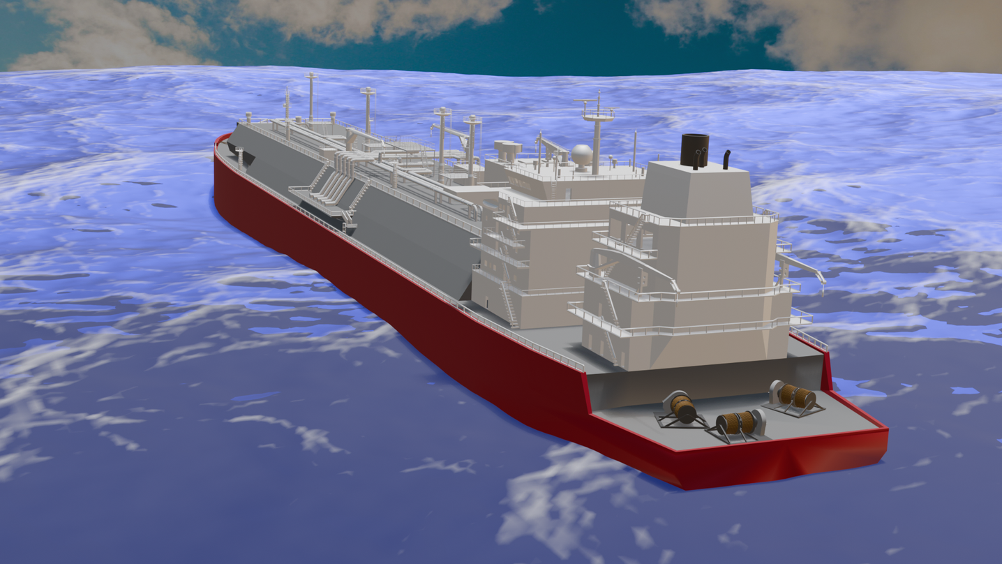LNG carrier rendered at sea